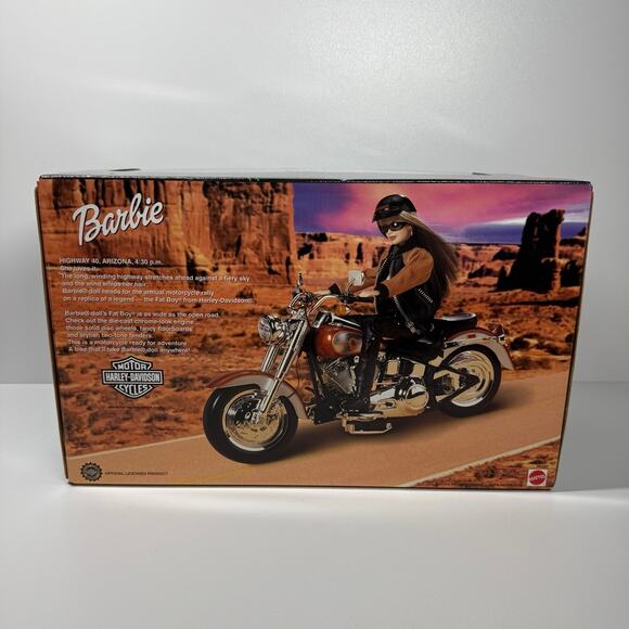 NIB * Sealed 1999 Mattel 26132 Fatboy Harley Davidson Motorcycle for Barbie - Picture 5 of 10